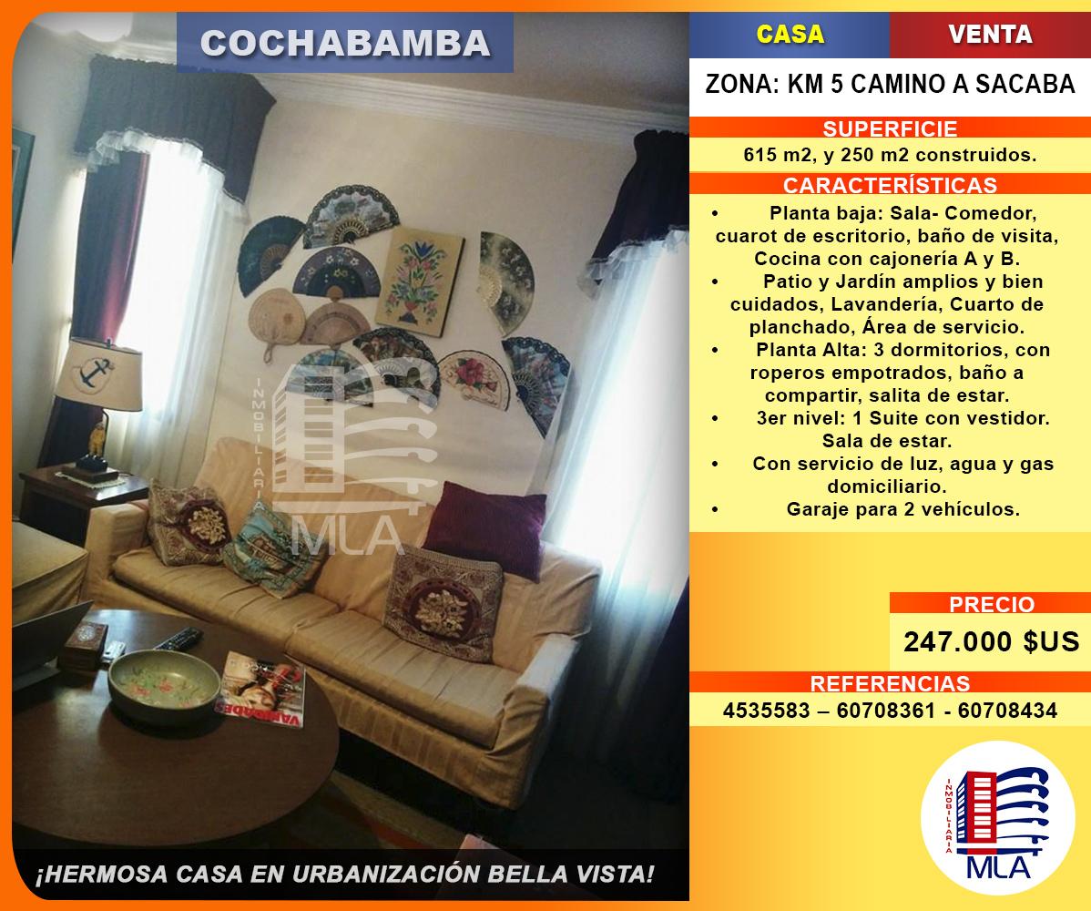 Casa ZONA: KM 5 CAMINO A SACABA.  Foto 1