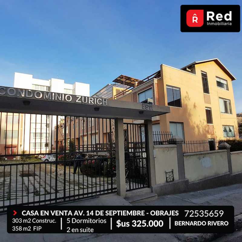 Casa en Obrajes en La Paz 5 dormitorios 5 baños 2 parqueos Foto 3