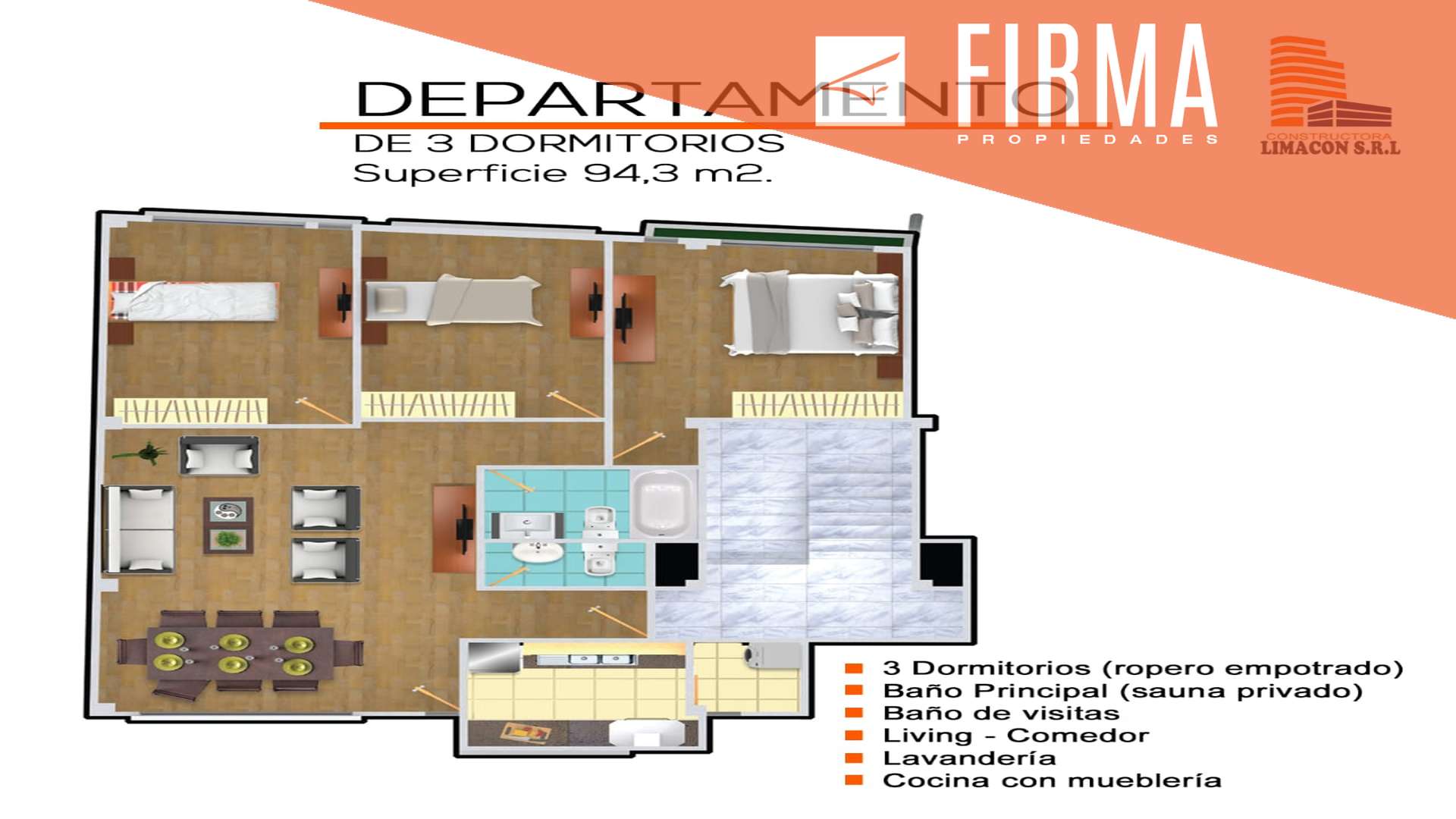 Departamento en Centro en La Paz 3 dormitorios  1 parqueos Foto 2