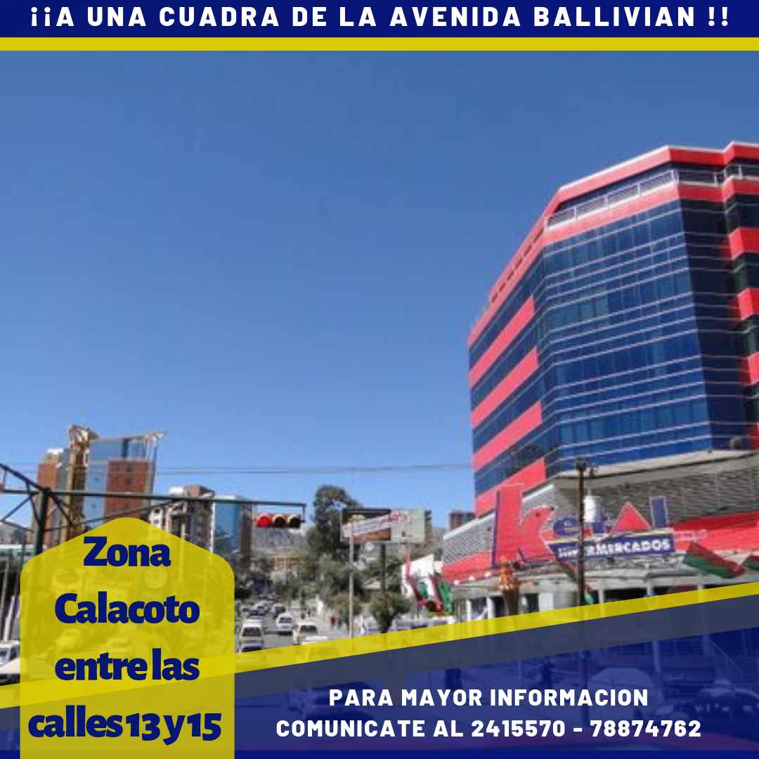 Edificio en Calacoto en La Paz 24 dormitorios 24 baños 24 parqueos Foto 1