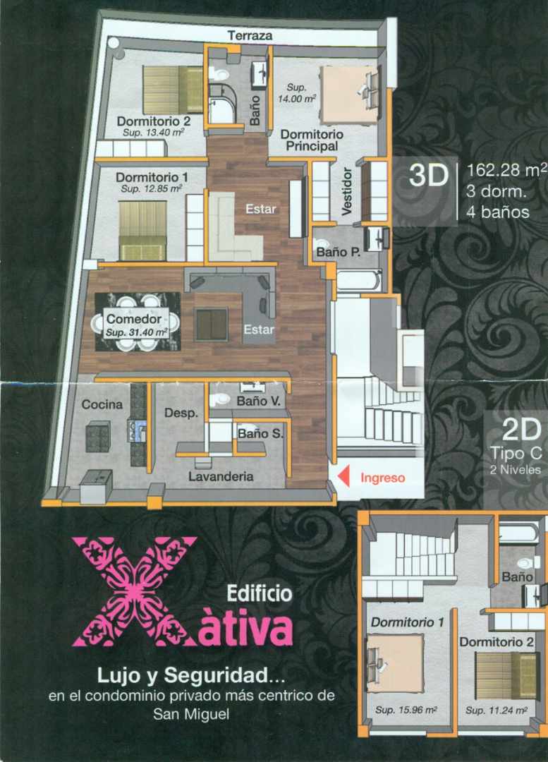 Departamento en Los Pinos en La Paz 4 dormitorios 4 baños 1 parqueos Foto 2