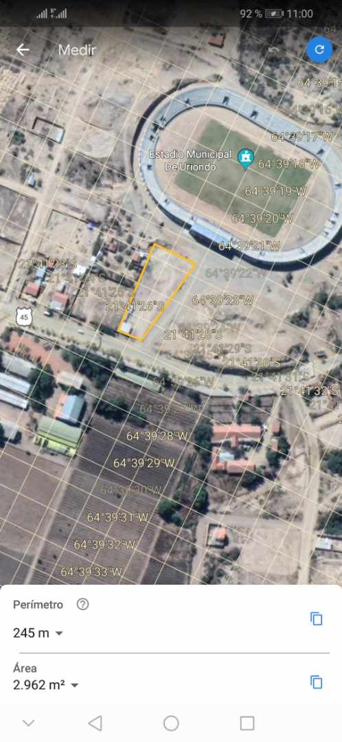 Terreno en VentaValle de concepción (Uriondo)     Foto 1