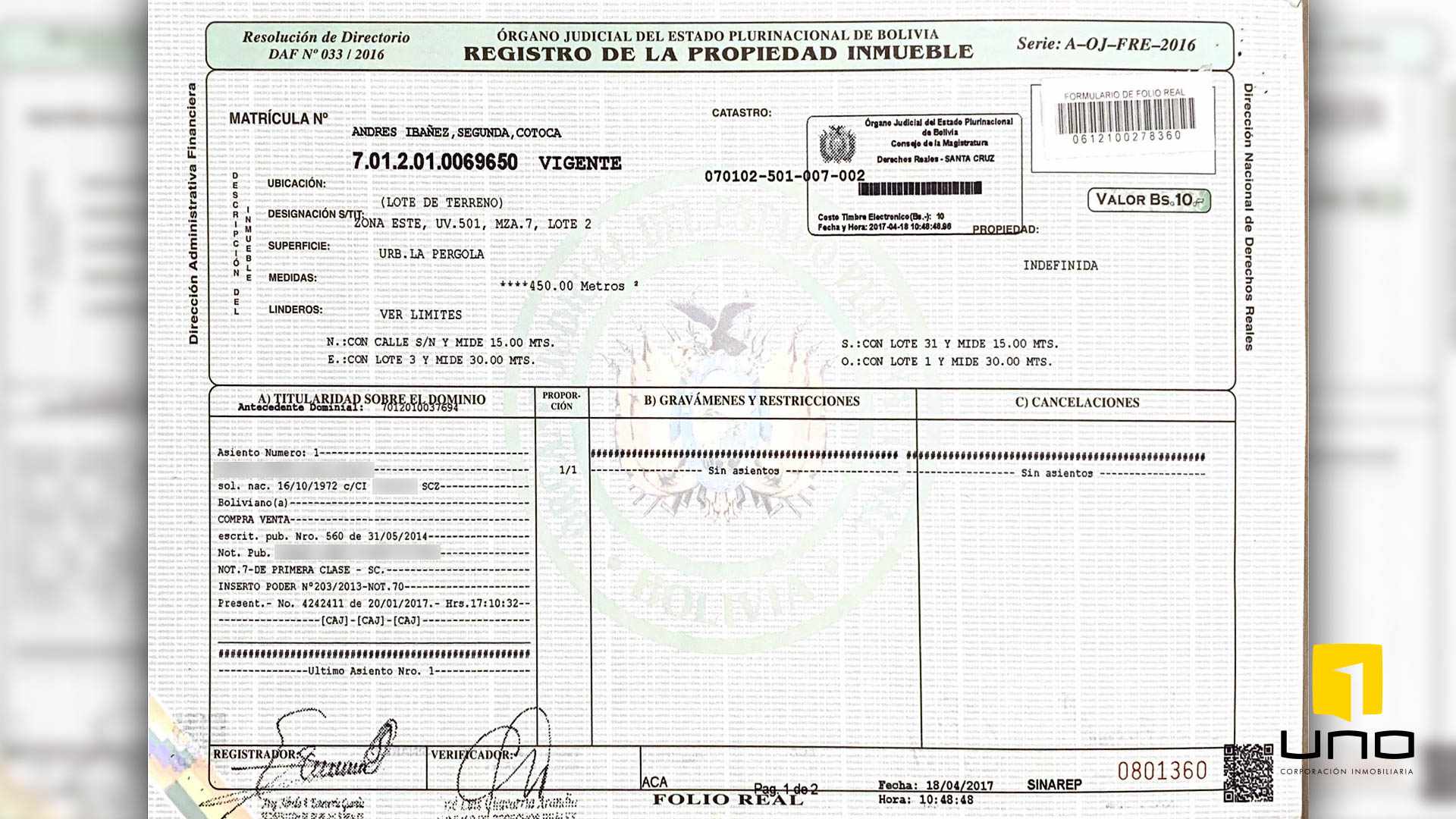 Terreno en Carretera Cotoca en Santa Cruz de la Sierra    Foto 3