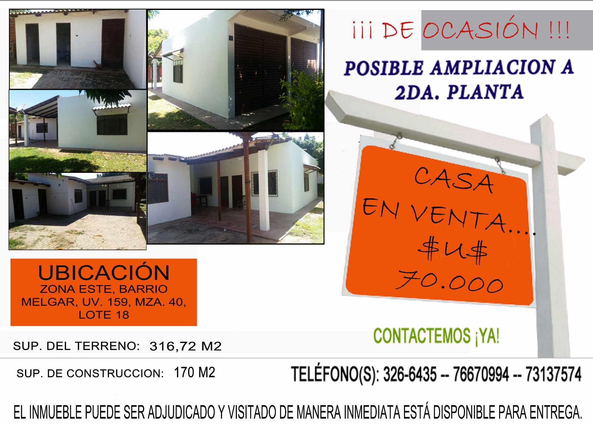 Casa en VentaZONA ESTE, BARRIO MELGAR, UV. 159, MZA. 40, LOTE 18. Foto 7