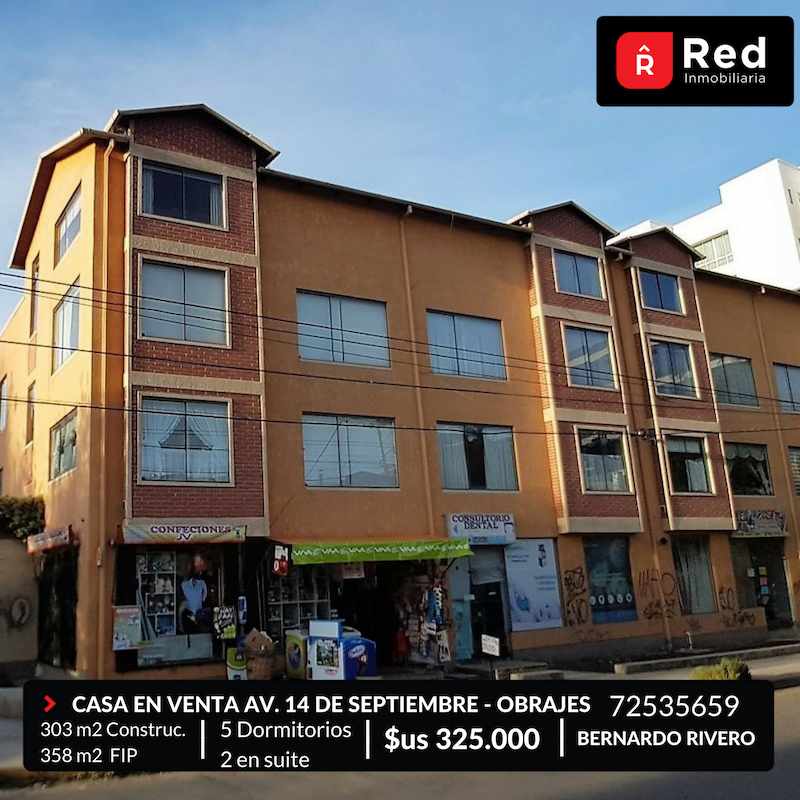 Casa en Obrajes en La Paz 5 dormitorios 5 baños 2 parqueos Foto 1