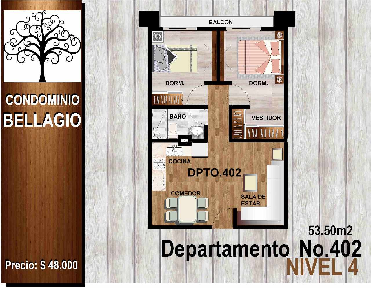Departamento en Entre 8vo y 9no anillo Norte en Santa Cruz de la Sierra 3 dormitorios 3 baños 1 parqueos Foto 14