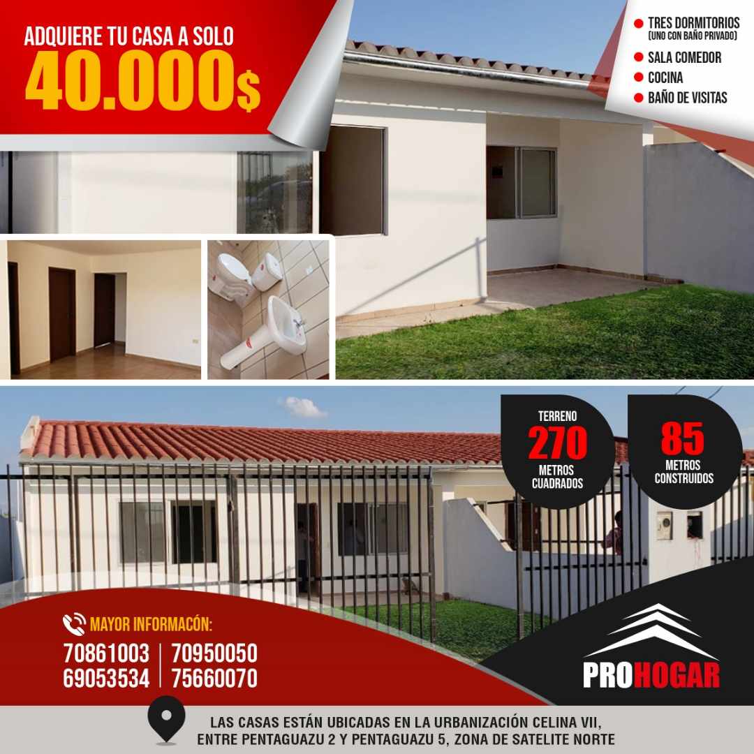 Casa en VentaUrbanización Celina 7 3 dormitorios 1 baños 2 parqueos Foto 1