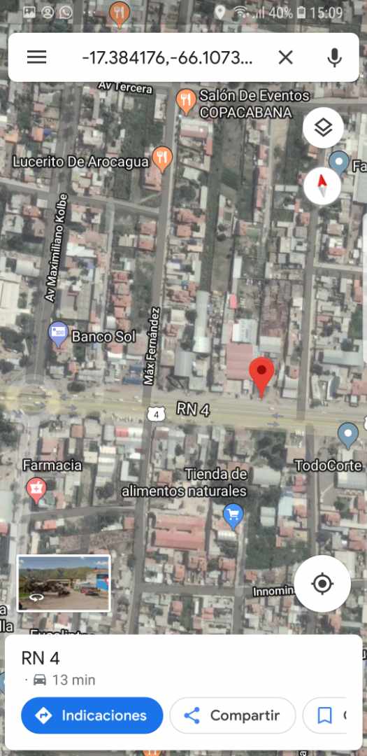 Terreno Km 4 CARRETERA SACABA-Cbba. Sobre Avenida Villazón zona QUINTANILLA. Foto 3