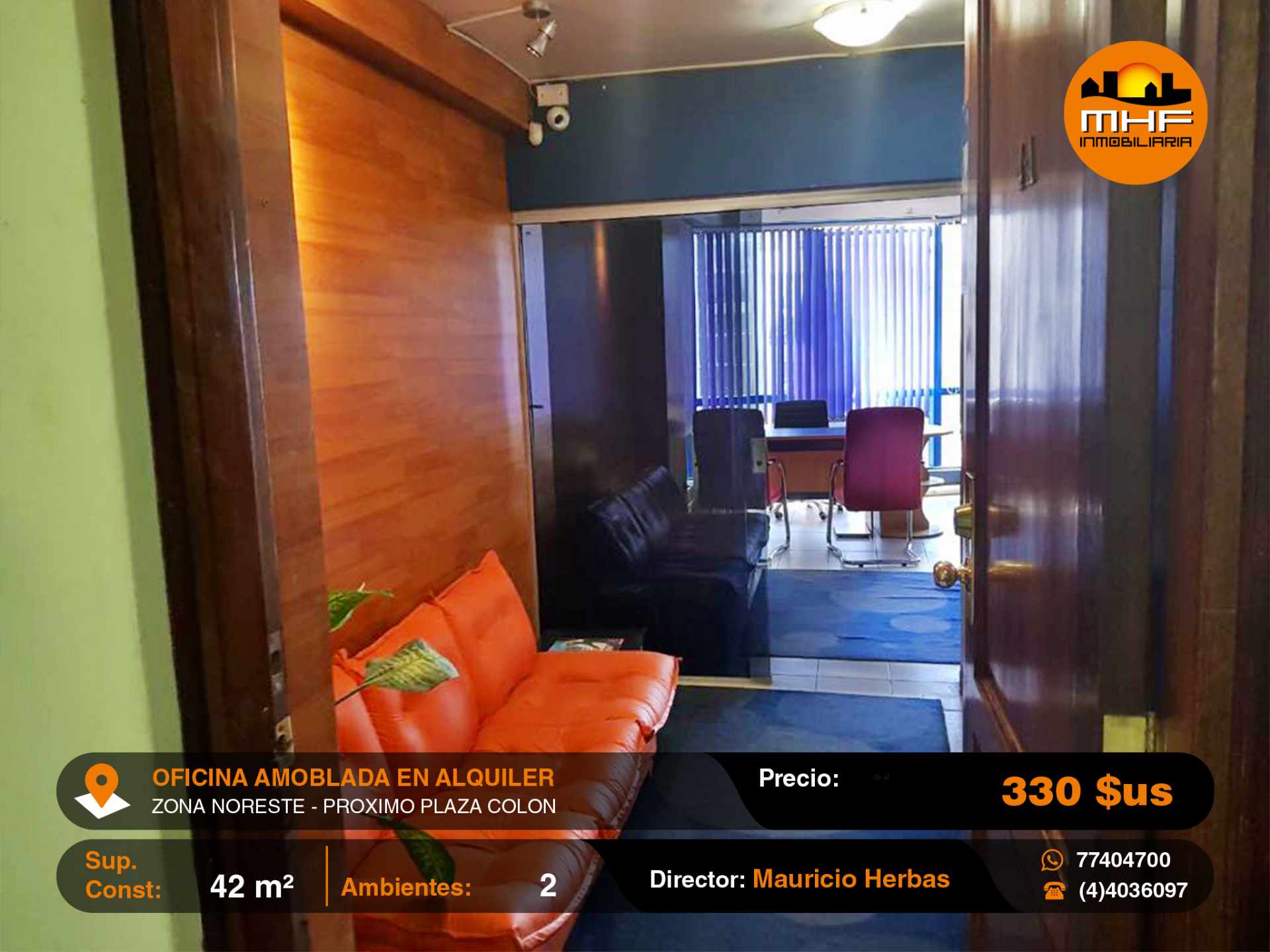 Oficina en Noroeste en Cochabamba 2 dormitorios 1 baños  Foto 7