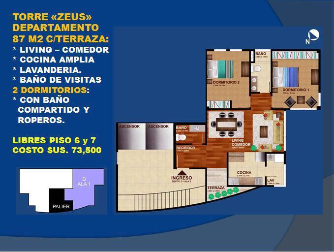 Departamento en VentaAchumani Calle 37 2 dormitorios 2 baños  Foto 2