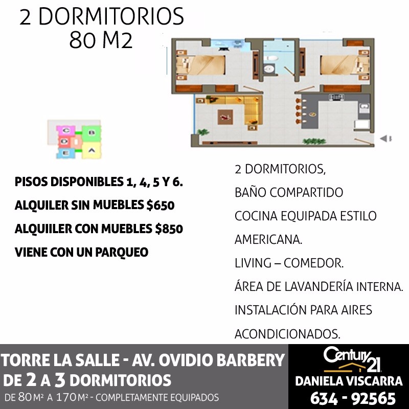 Departamento en Entre 2do y 3er anillo Norte en Santa Cruz de la Sierra 3 dormitorios 2 baños 2 parqueos Foto 5