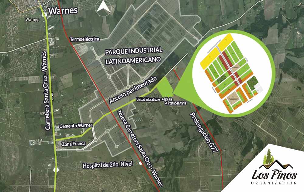 Terreno en VentaZona norte, carretera Santa Cruz - Warnes 
 Foto 1