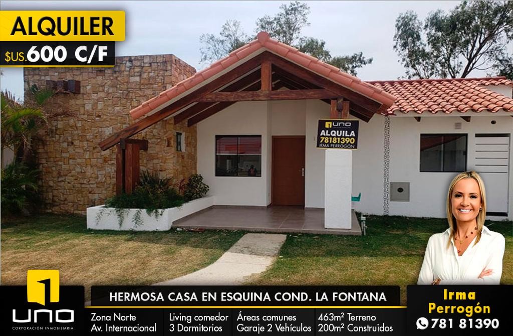 Casa HERMOSA CASA EN ALQUILER CONDOMINIO LA FONTANA FAMILY CLUB  Foto 1