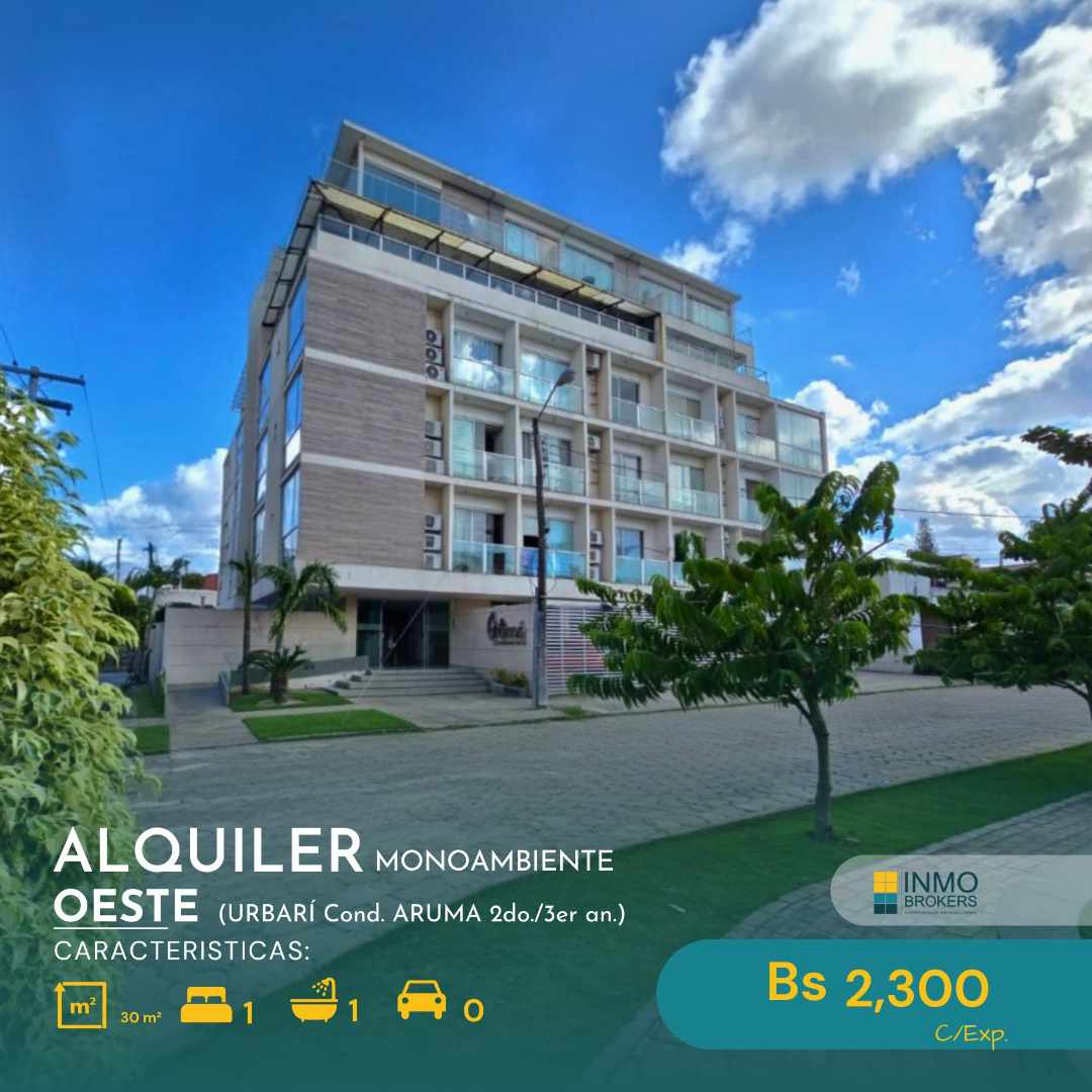 Departamento en AlquilerCᴏɴᴅᴏᴍɪɴɪᴏ Aʀᴜᴍᴀ Uʀʙᴀʀí - ᴢᴏɴᴀ ᴏᴇsᴛᴇ (ᴇɴᴛʀᴇ 2ᴅᴏ  ʏ 3ᴇʀ ᴀɴɪʟʟᴏ  ) 1 dormitorios 1 baños  Foto 1