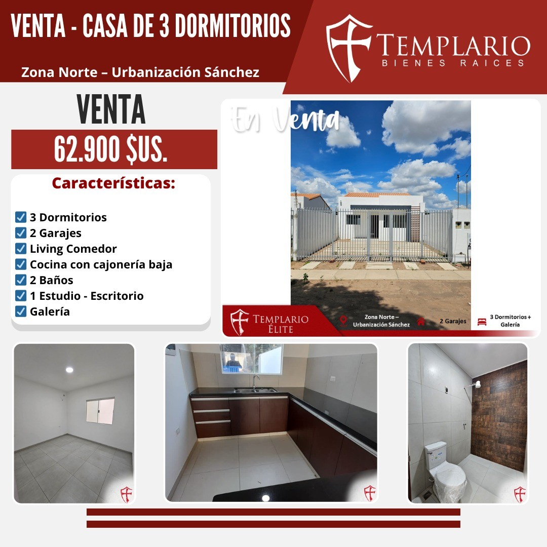 Casa en VentaValle Sánchez  3 dormitorios 2 baños 2 parqueos Foto 2