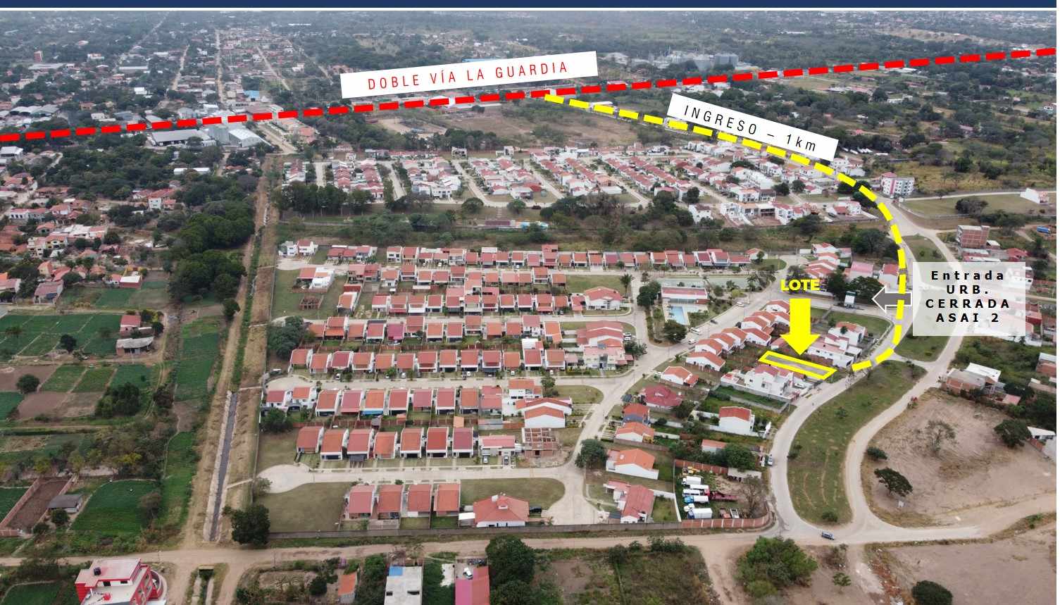 Terreno Lote en venta ideal para tu vivienda Urbanización ABIERTA ASAHI  –  Av. Doble Vía La Guardia KM10 Foto 3