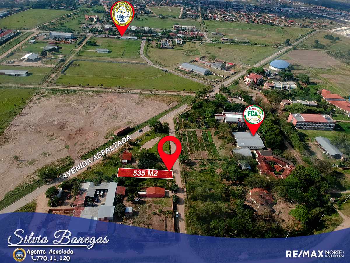 Terreno Zona Norte. Av. Banzer, entrando por La Chonta, pasando el Cond. Las Brisas y Triplex, a media cuadra de avenida asfaltada.Al frente del comedor de la Facultad de Ciencias Agrícolas UAGRM Foto 13