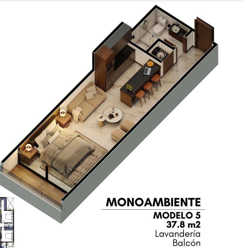 Departamento en Entre 2do y 3er anillo Norte en Santa Cruz de la Sierra 1 dormitorios 1 baños  Foto 4