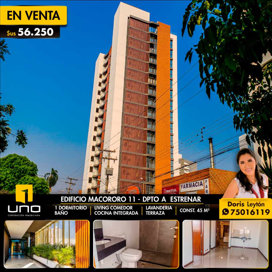 Departamento en Equipetrol en Santa Cruz de la Sierra 1 dormitorios 1 baños 1 parqueos Foto 1