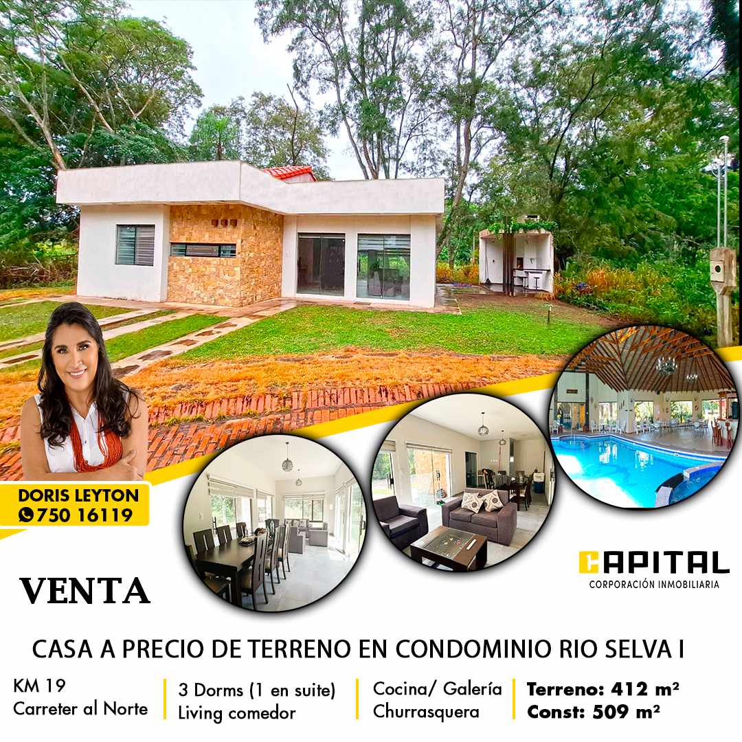Casa en Carretera Norte en Santa Cruz de la Sierra 3 dormitorios 2 baños 6 parqueos Foto 1
