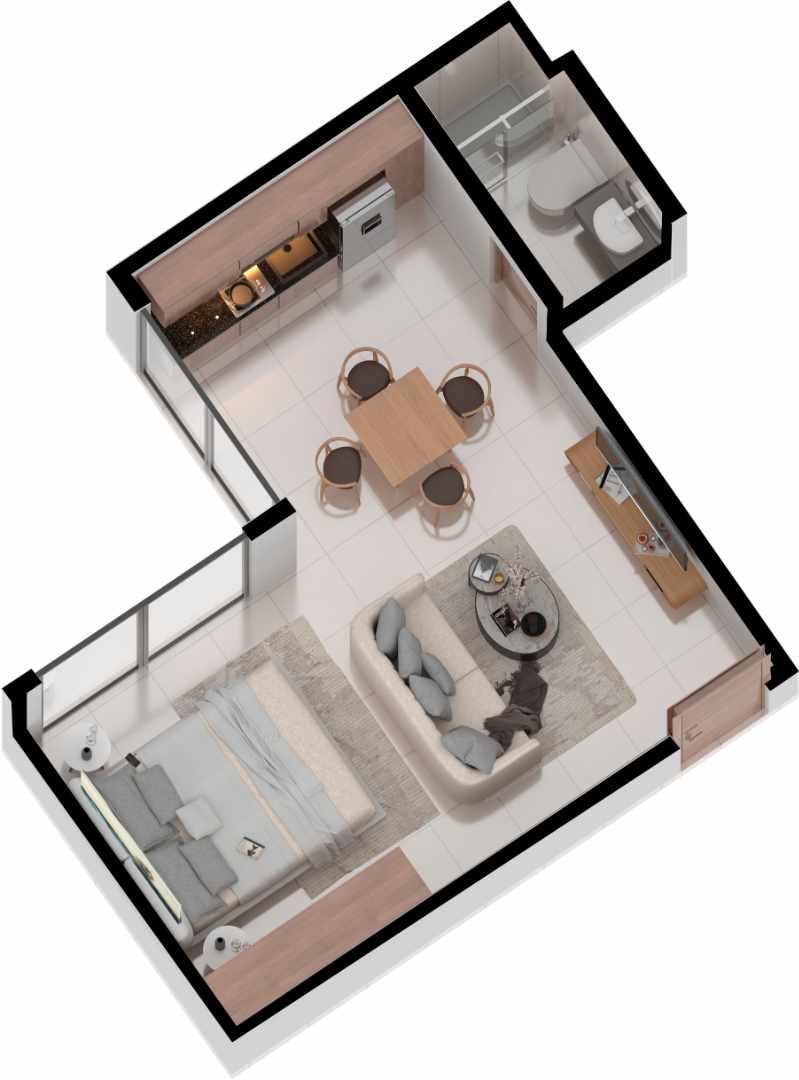 Departamento en Equipetrol en Santa Cruz de la Sierra 1 dormitorios 1 baños  Foto 9