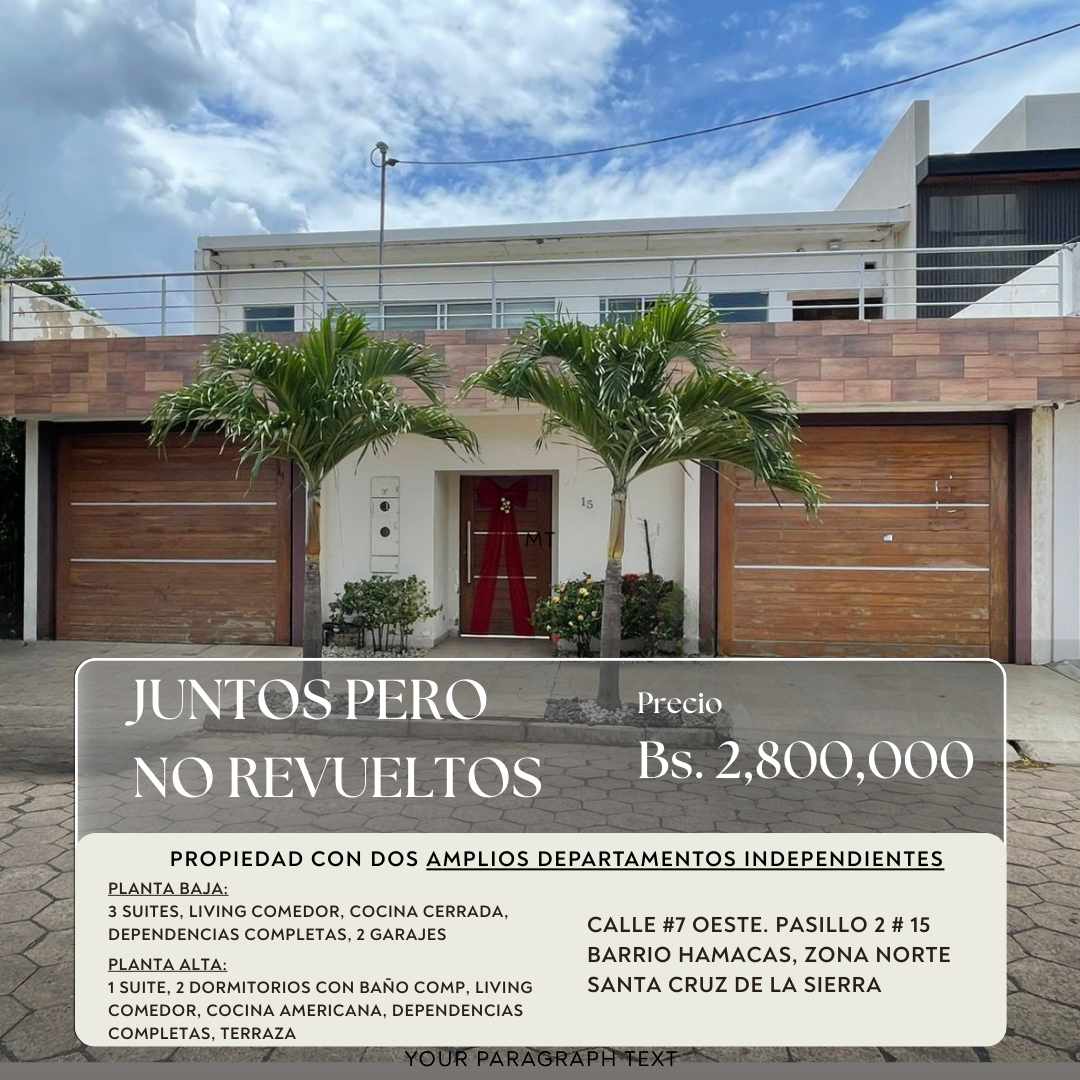 Casa En Hamacas: Juntos, pero con Independencia Foto 1