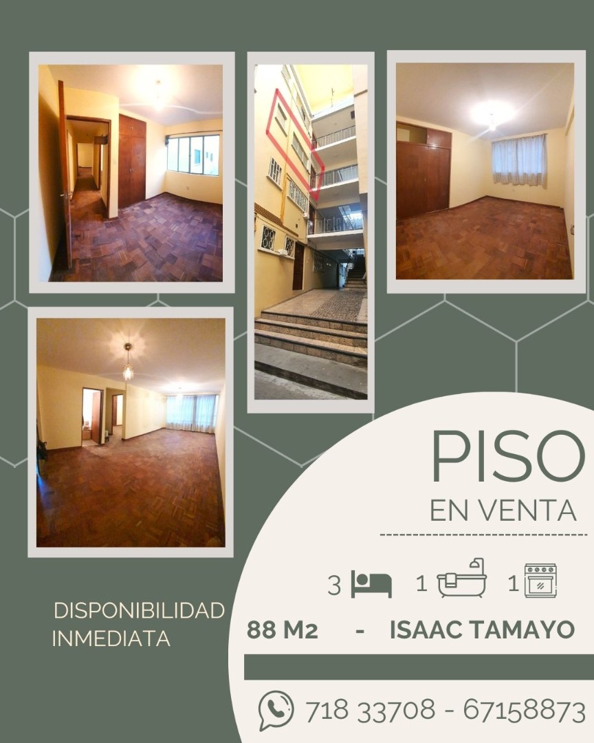 Departamento en VentaCalle Isacc Tamayo entre calles Sagarnaga y Santa Cruz 3 dormitorios 1 baños  Foto 1