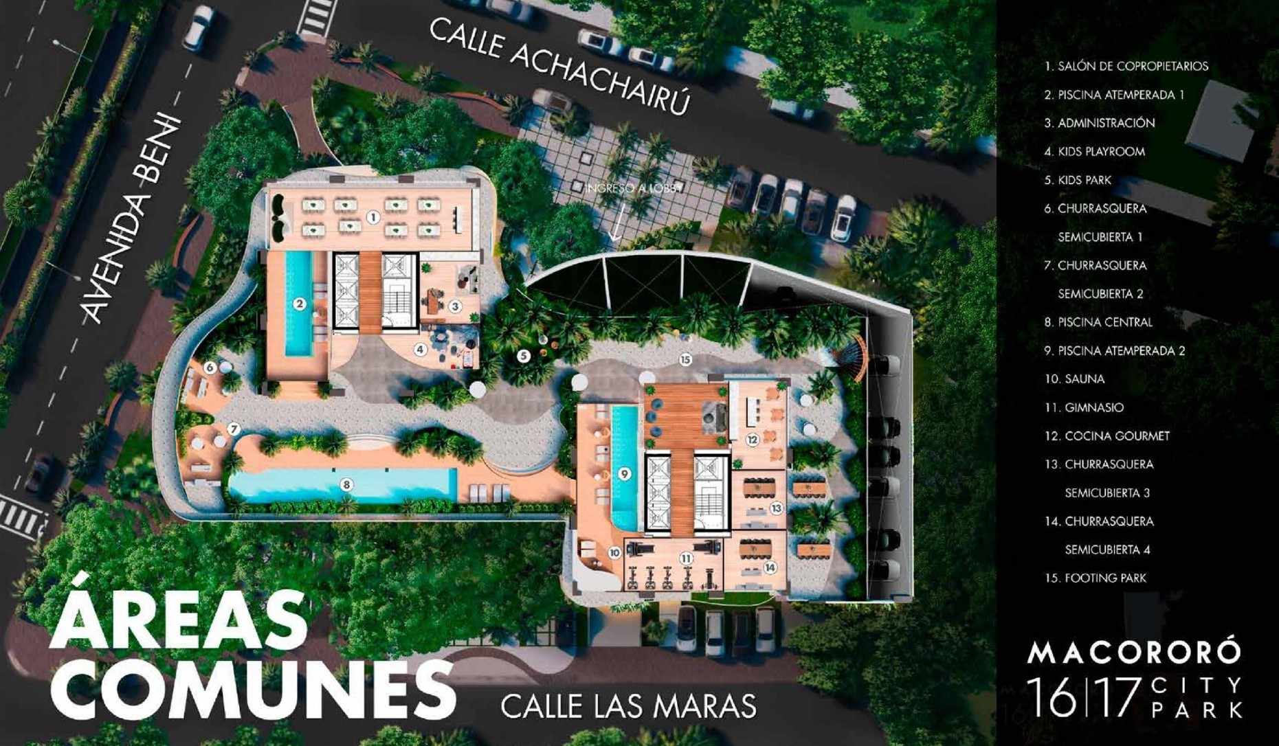 Departamento en VentaAvenida Beni 2do anillo  MACORORÓ 16/17 PARK CITY 3 dormitorios 3 baños 1 parqueos Foto 11