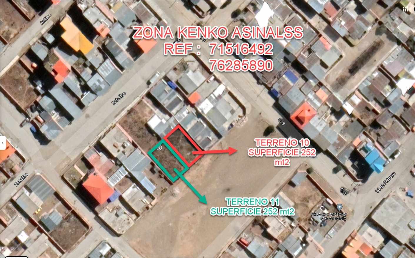 Terreno en VentaZona Ascinalss terreno 11 o 10 manzano D cerca al KENKO Negociable
Villa Adela, El Alto · 256 m2 Foto 1
