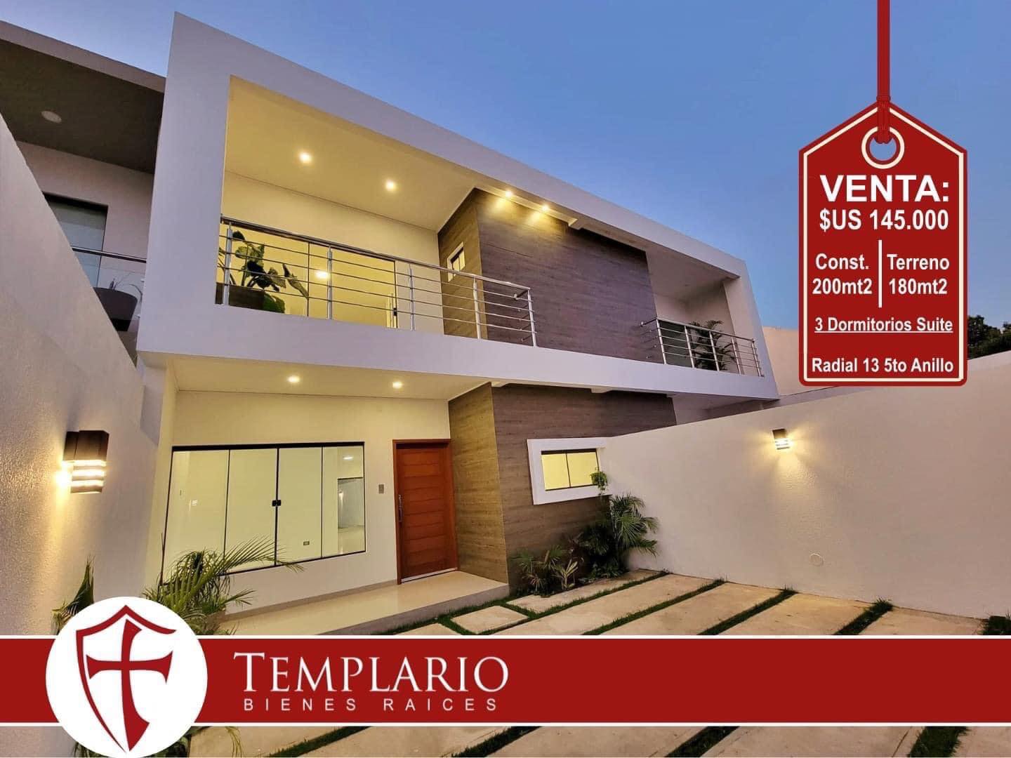 Casa en Entre 5to y 6to anillo Sur en Santa Cruz de la Sierra 3 dormitorios 4 baños 2 parqueos Foto 1