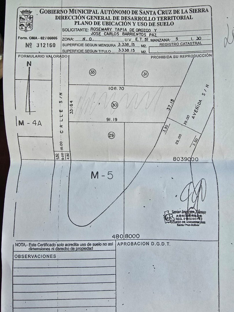 Terreno Terreno en Alquiler – Av. Juan Pablo II, Zona Villa Toscana Foto 6