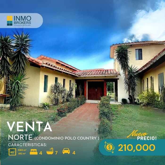 Casa en VentaZona Norte
Condominio Polo Country 5 dormitorios 6 baños 4 parqueos Foto 1