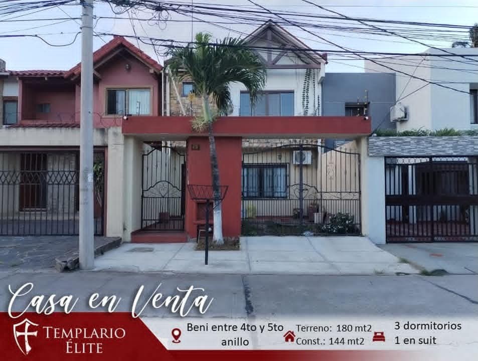 Casa en VentaAv beni 3er y 4to anillo  3 dormitorios 3 baños 1 parqueos Foto 1
