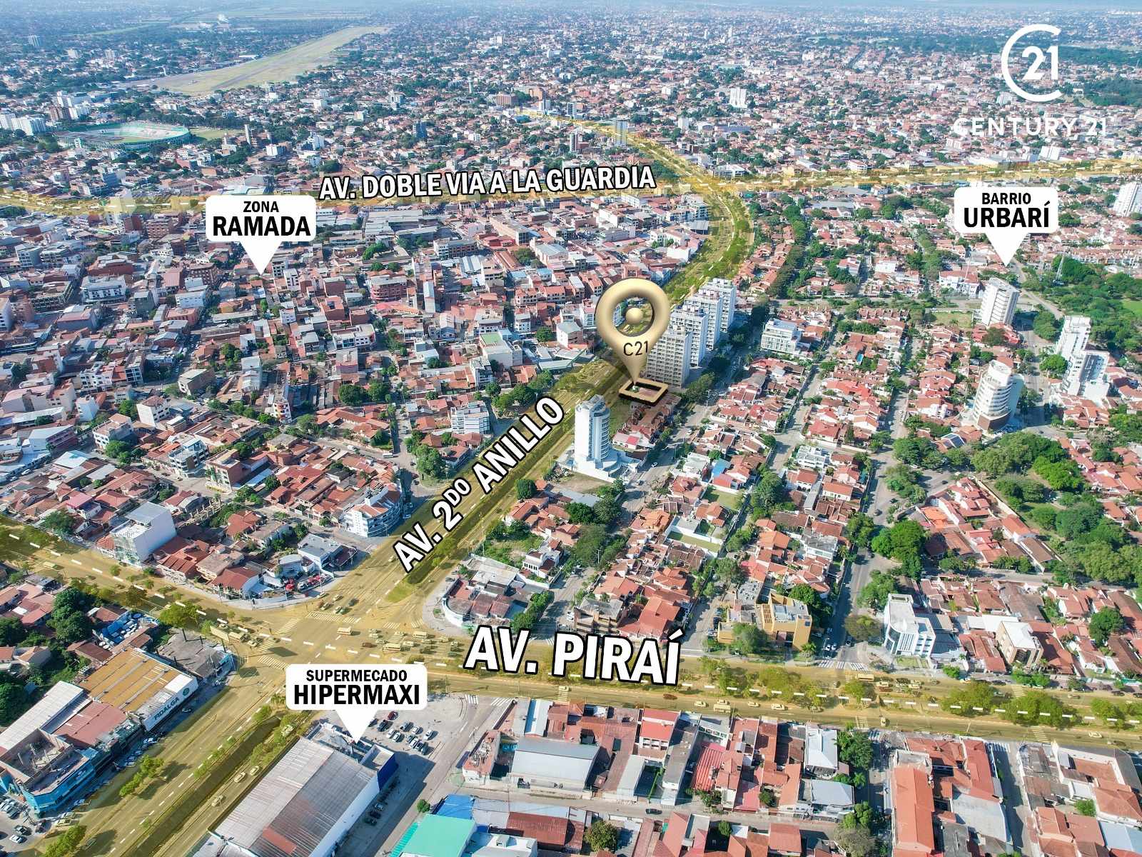 Terreno SOBRE 2DO ANILLO, EN ZONA ALTAMENTE COMERCIAL
ENTRE PIRAI Y DOBLE VIA LA GUARDIA
 Foto 2