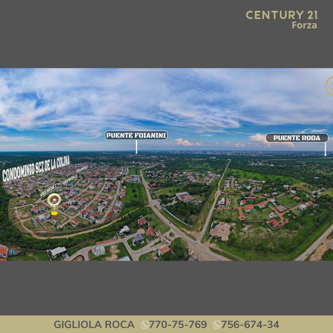 Terreno en VentaEN VENTA HERMOSO TERRENO PLANO COND.SANTA CRUZ DE LA COLINA II URUBO    Foto 6