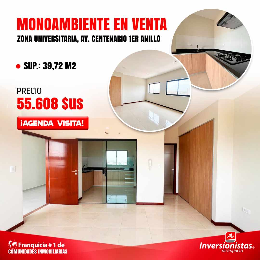 Departamento en VentaCalle Chilo Av. Centenario 1 dormitorios 1 baños  Foto 3