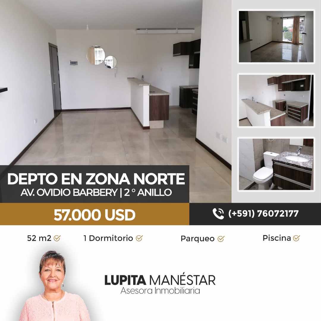 Departamento en Venta Zona Norte, casi, Av. Ovidio Barbery, entre Av.Banzer y Canal Isuto Entre 2° y 3° anillo. Foto 1