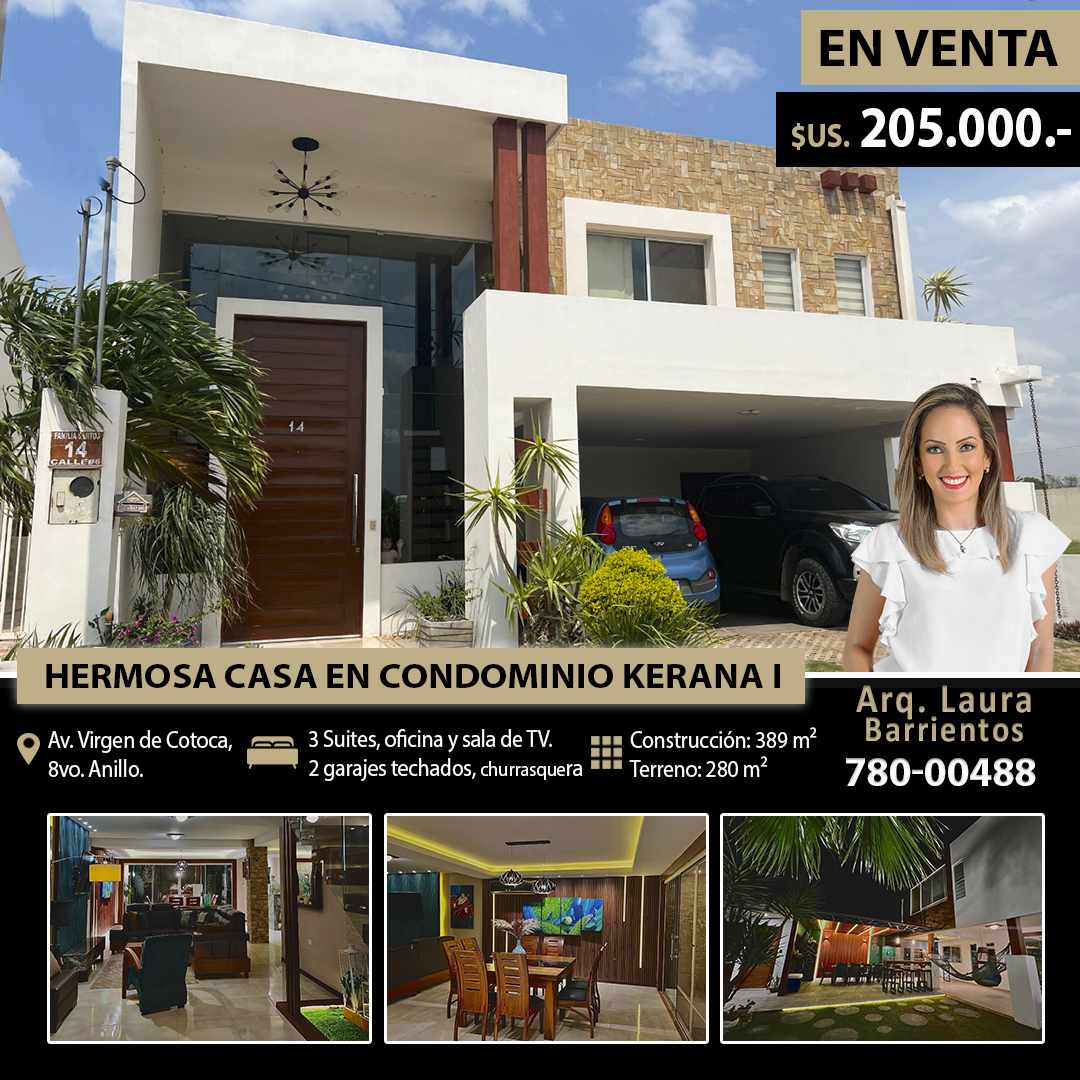 Casa en Pampa de la isla en Santa Cruz de la Sierra 3 dormitorios 4 baños 2 parqueos Foto 1