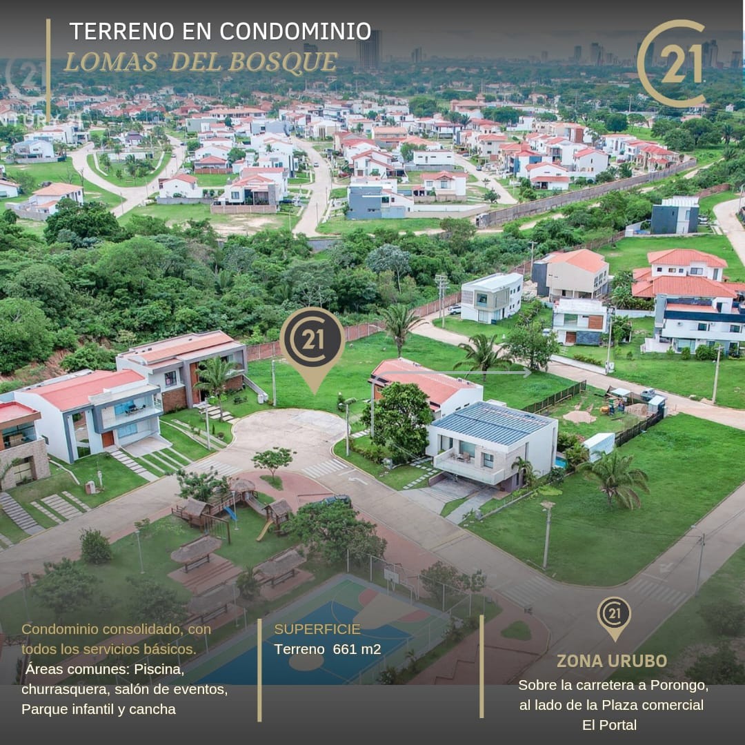 Terreno Condominio Lomas del Bosque en el Urubó Foto 1