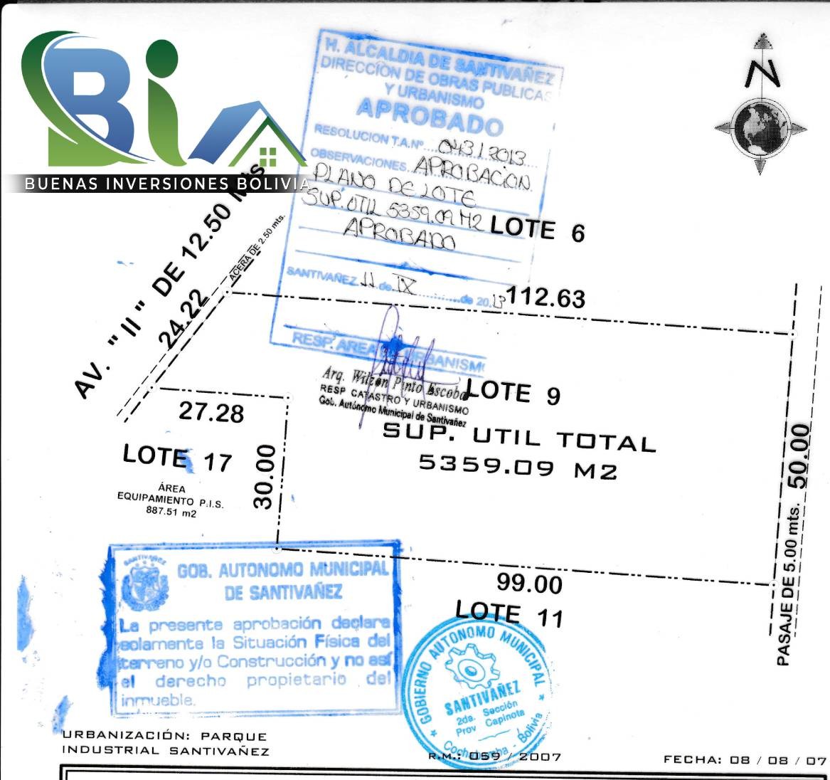 Galpón en Venta$us.180.000 LOTE + GALPON PARQUE INDUSTRIAL SANTIVAÑEZ Foto 1