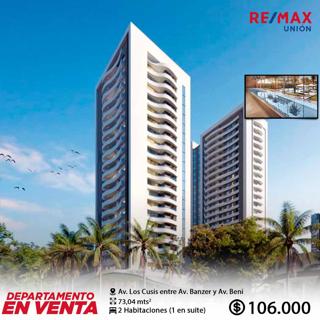 Departamento en VentaMacororo 13 14 Av. Los Cusis entre Av. Banzer y Av. Beni 2 dormitorios 2 baños 1 parqueos Foto 1