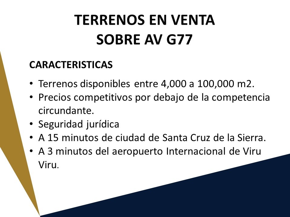 Terreno en VentaTERRENOS SOBRE AV G77  Foto 1
