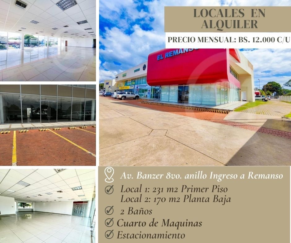 Local comercial en AlquilerAV. BANZER 8vo. anillo.  2 baños  Foto 1
