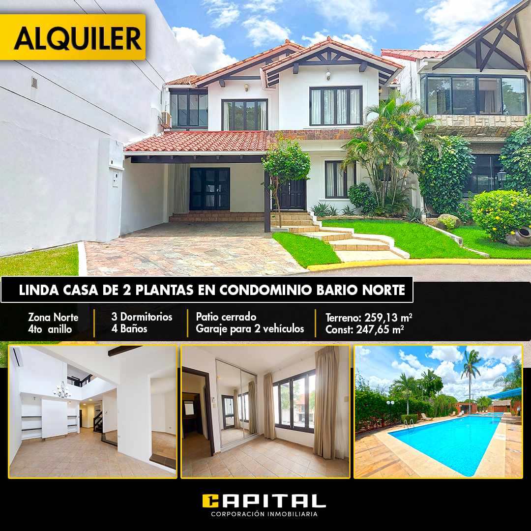 Casa EN CONDOMINIO BARRIO NORTE ALQUILO CASA DE 3 DORMITORIOS Foto 1