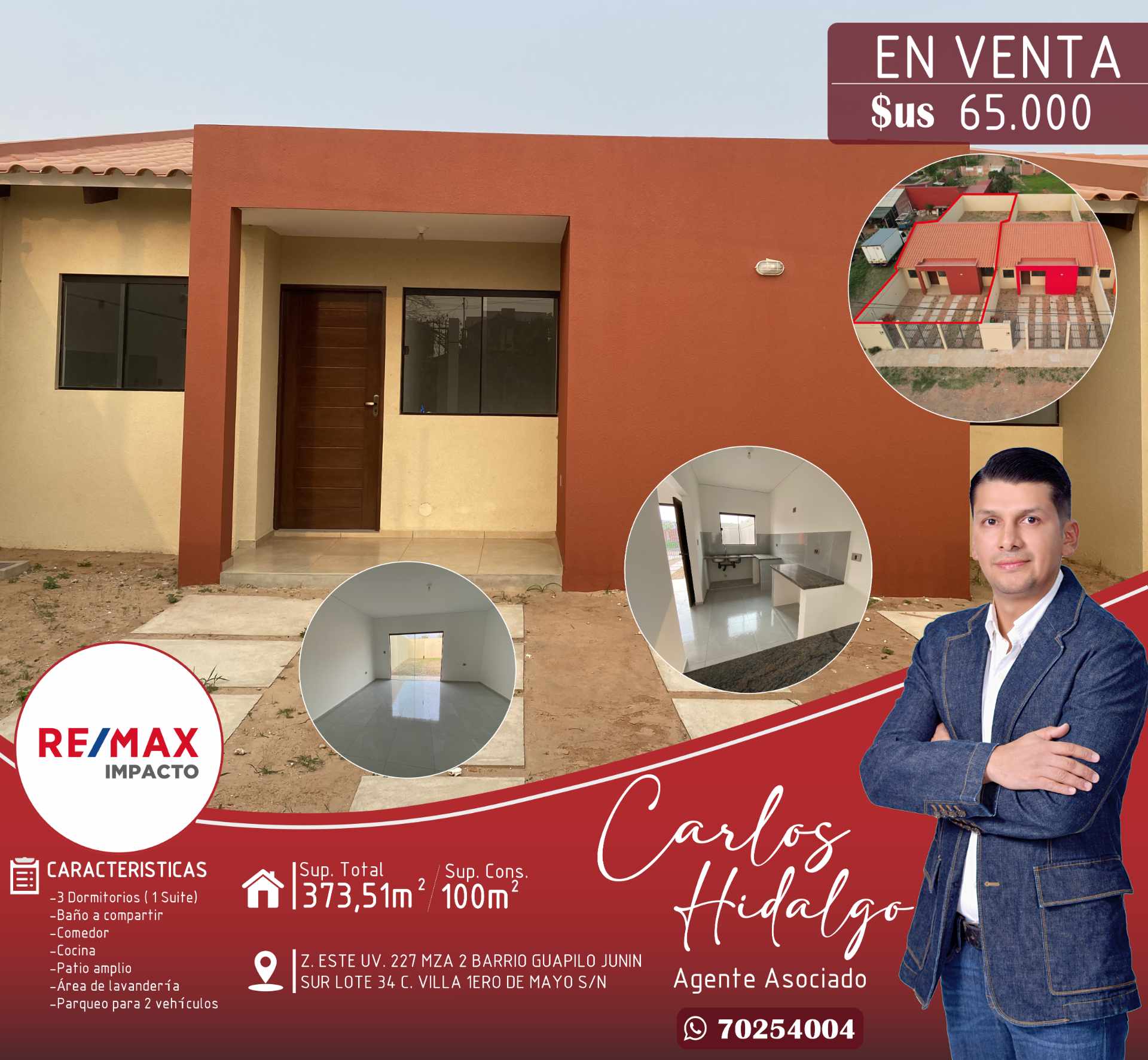 Casa en VentaCASA EN VENTA Z/VILLA 1ERO DE MAYO 8VO ANILLO 3 dormitorios 2 baños 2 parqueos Foto 1