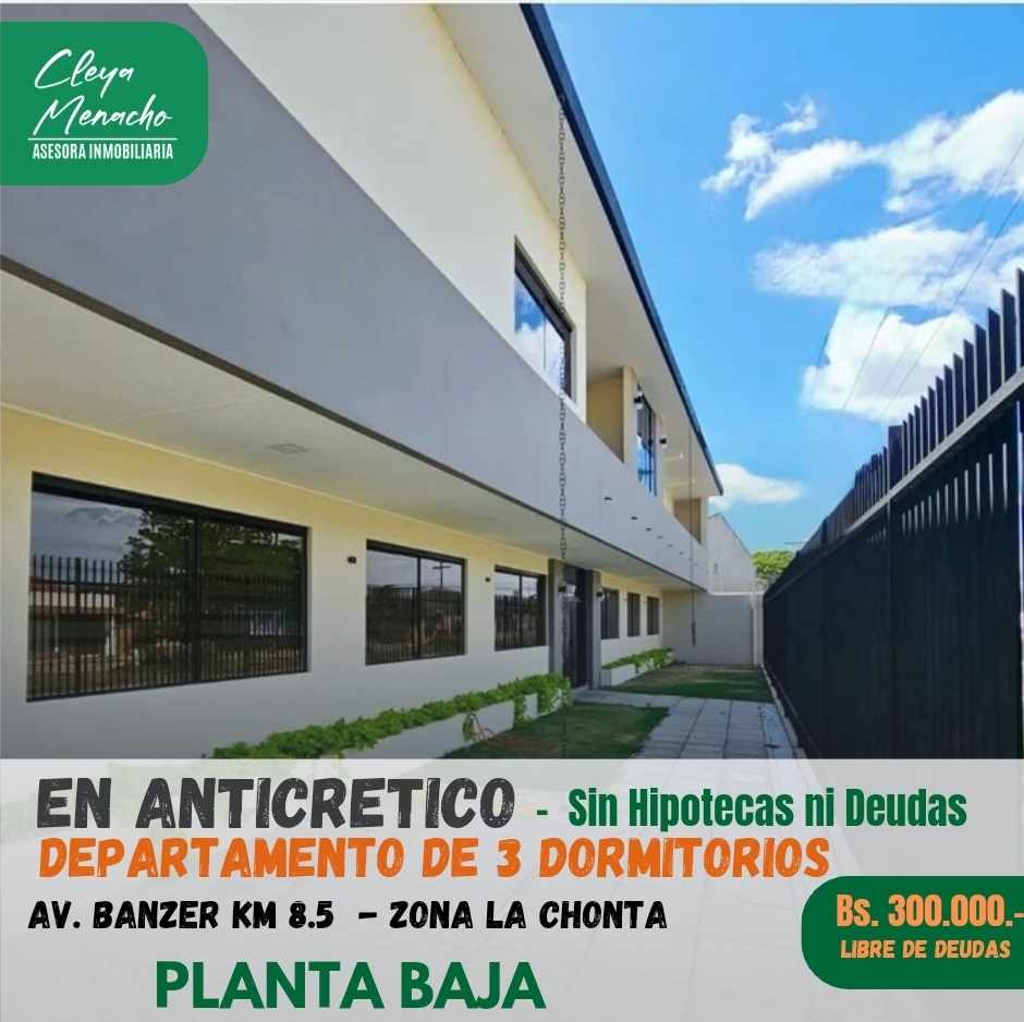 Departamento Av. Banzer km 8.5  - DPTO DE 3 DORMITORIOS EN ANTICRETICO  Foto 1