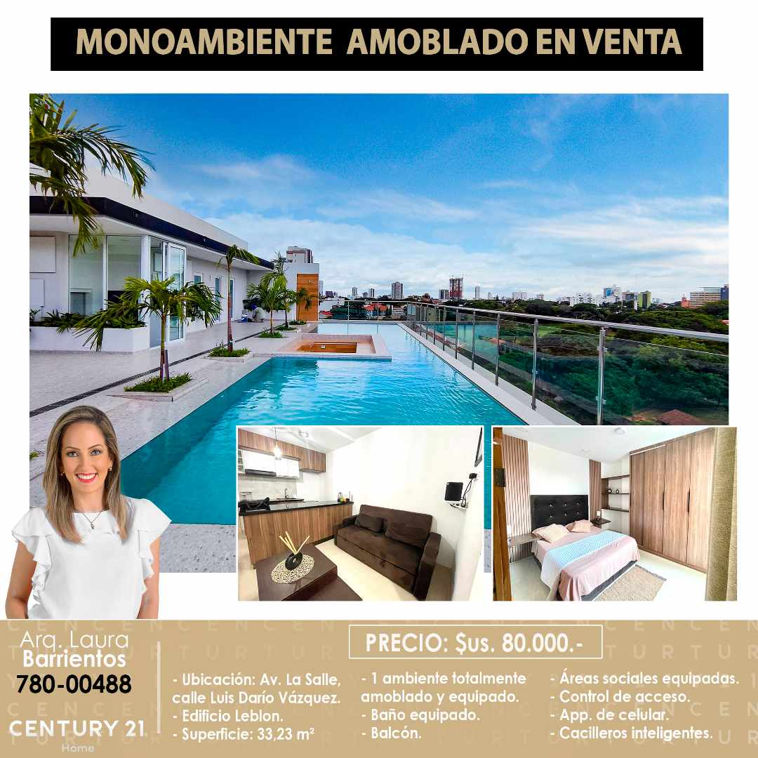Departamento en Entre 2do y 3er anillo Norte en Santa Cruz de la Sierra 1 dormitorios 1 baños  Foto 1
