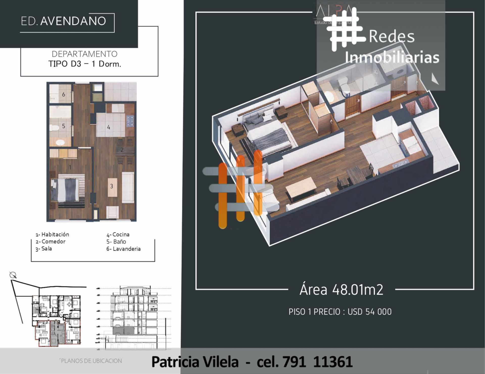 Departamento en VentaHERMOSOS DEPARTAMENTOS A ESTRENAR EN LA ZONA SUR - 1, 2 Y 3 DORMITORIOS 2 dormitorios 1 baños  Foto 6