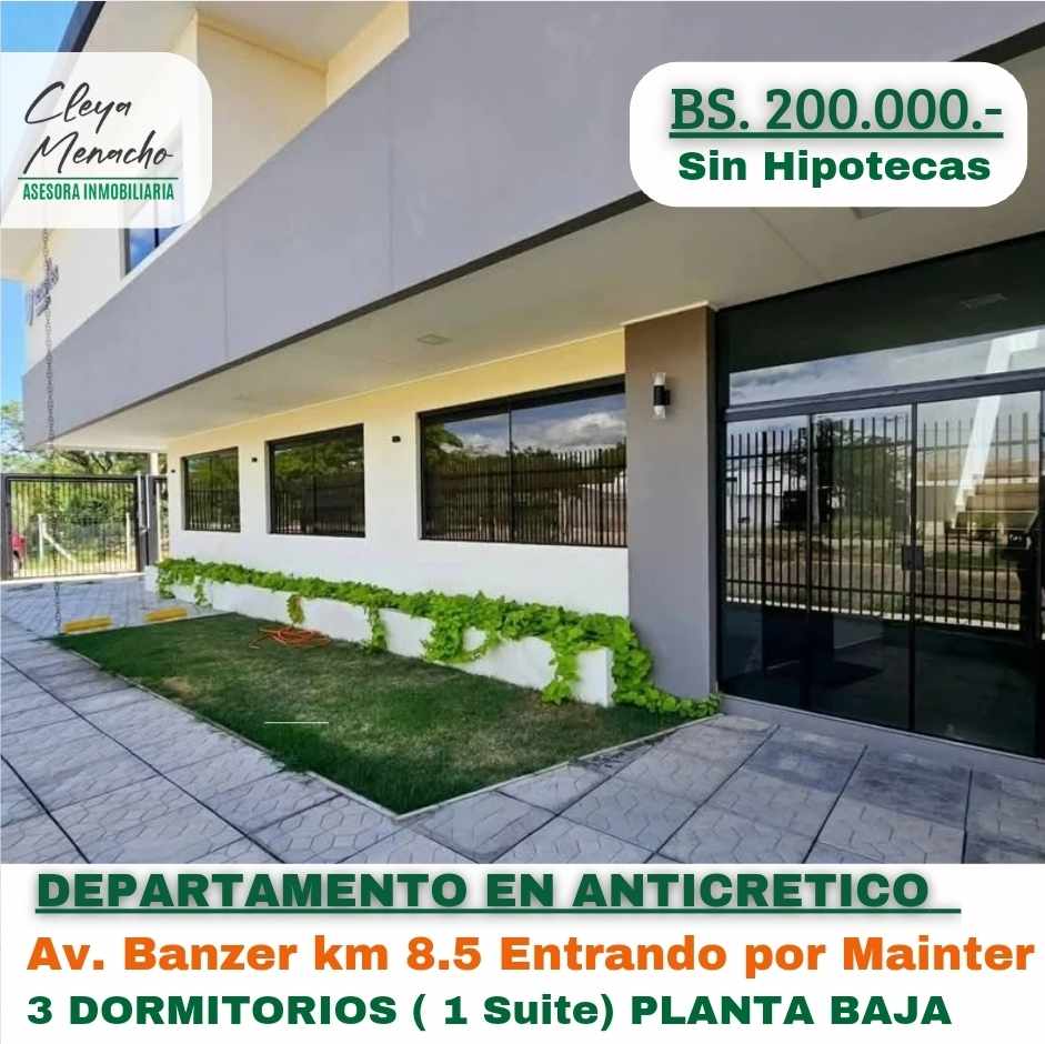 Departamento en Carretera Norte en Santa Cruz de la Sierra 3 dormitorios 2 baños  Foto 1
