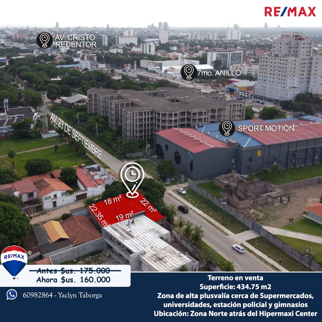 Terreno en VentaAv.Banzer entre 6 y 7 anillo atrás del Hipermaxi  Center  Foto 1